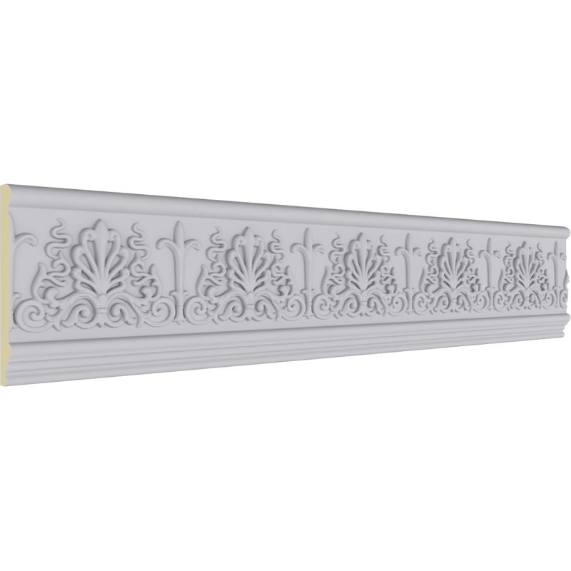 Primed White Geometric Crown Moulding Panel Sample