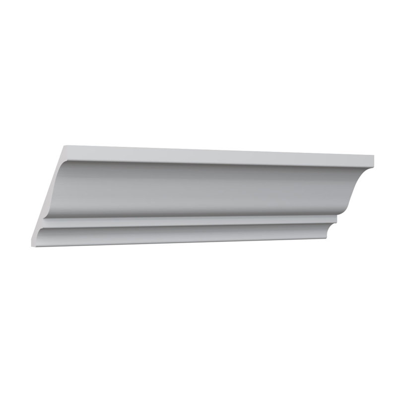 96" White Finger-Joint Pine Crown Molding