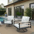 Ensemble de chaises d'extérieur pivotantes avec coussins Sunbrella