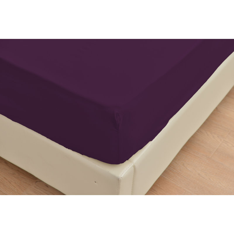  Ensemble de draps 1800 fils en rayonne de bambou, Mauve, Très grand