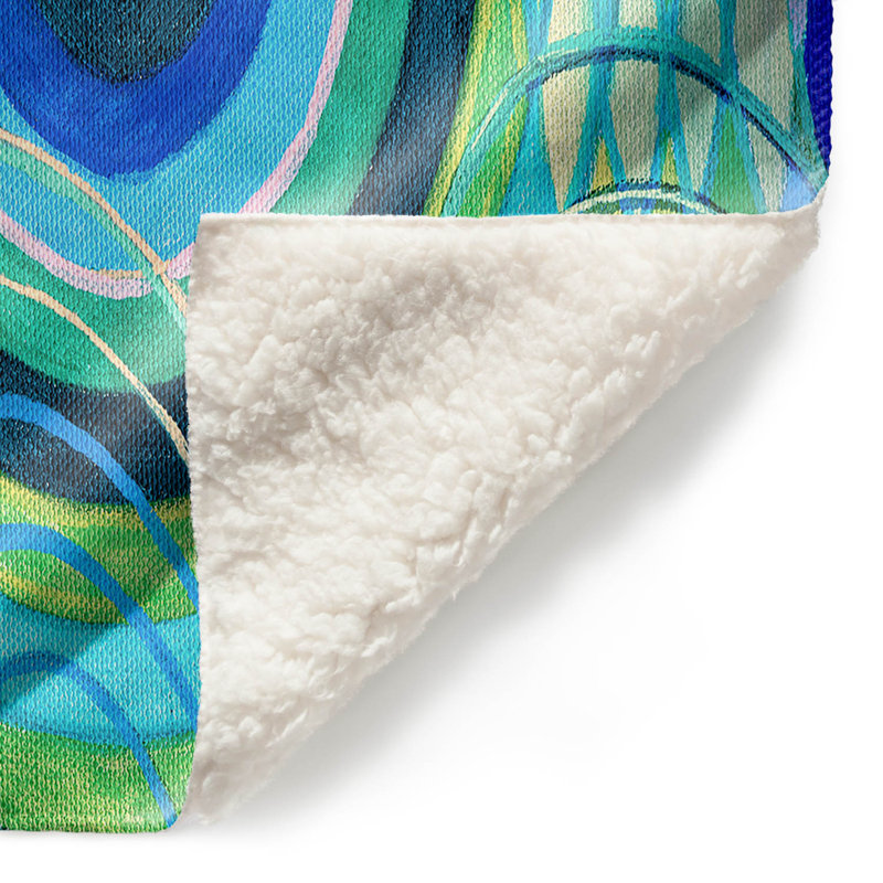 Couverture sherpa douce water series 8, l 51 po x L 60 po