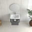 Armoire de salle de bain murale 24 po avec lavabo flottant mural et tiroir en céramique blanche-1661324051-1661324052