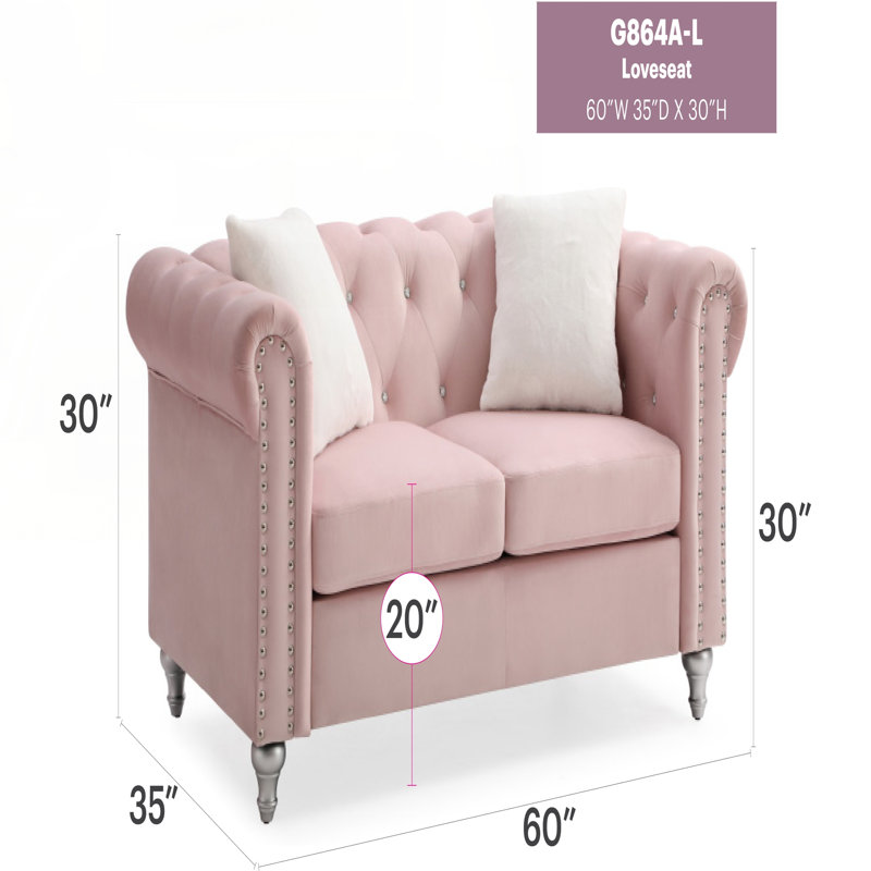 Causeuse Cozy, Rose