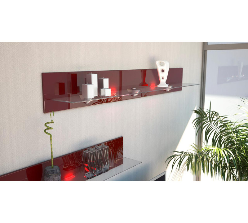 Mccloskey Floating Shelf, Burgundy, 20cm H x 146cm W x 19cm D