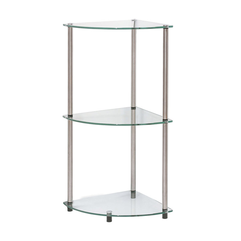 Beckett Corner Bookcase, White