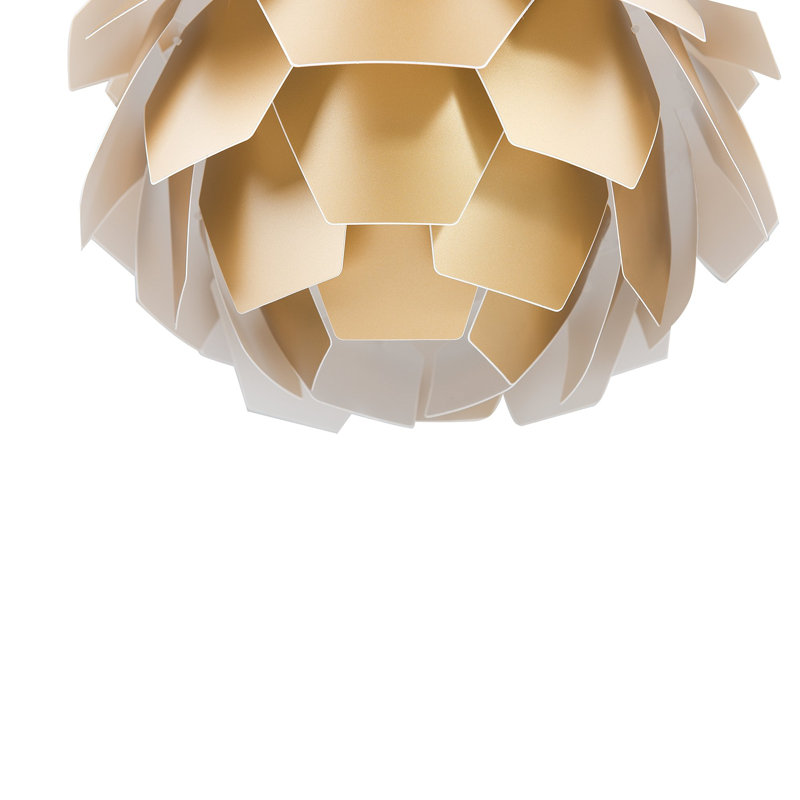 Madisen 1 - Light Gold LED Unique/Statement Pendant, 30cm H x 40cm W x 40cm D