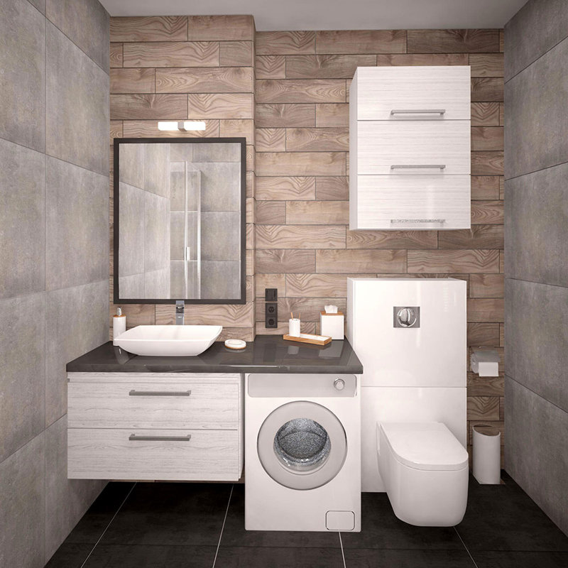 Robinet de salle de bain monotrou, Nickel brossé
