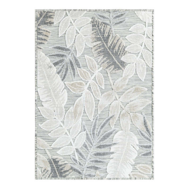 Firman Leaves Wygant Indoor/Outdoor Area Rug, Rectangle 2'2" x 3'1"