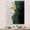 Encre verte et noire «I» - art mural abstrait