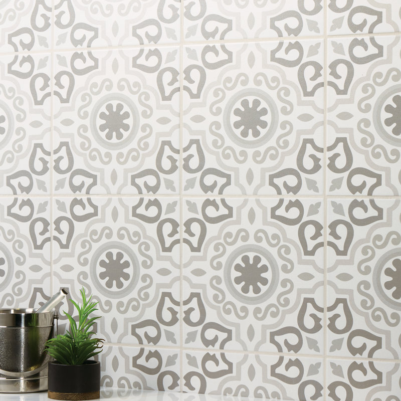 Daltile Memoir 12 x 12 Floor Tile (17 PCS Per Carton) (16.49 SQFT Per Carton), Crystal Grey