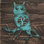 Décoration murale de forme simple lettre en bois hibou rustique