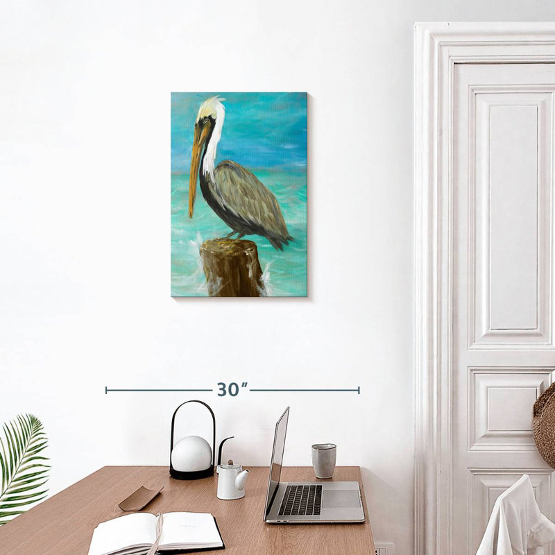 Brampt Single Pelican On Post, 24" H x 16" W