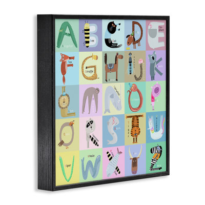 Fun Animals Educational Letters Giclee Art, design by Carla Daly