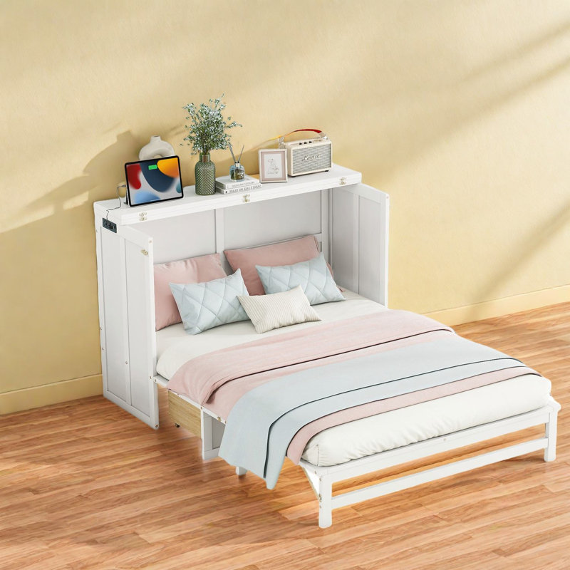 Lit escamotable peu encombrant, bois de pin, style moderne pour le bureau à domicile