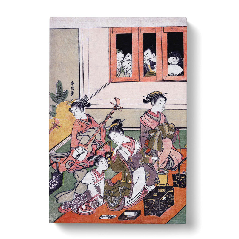 Watchers and the Watched by Harunobu Suzuki - Wrapped Canvas, 50cm H x 35cm W x 3cm D