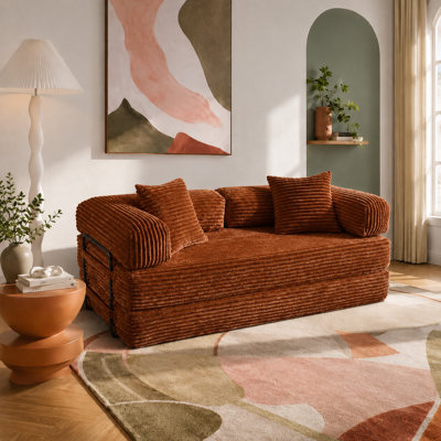 80.5" Convertible Sofa Bed With Pillows