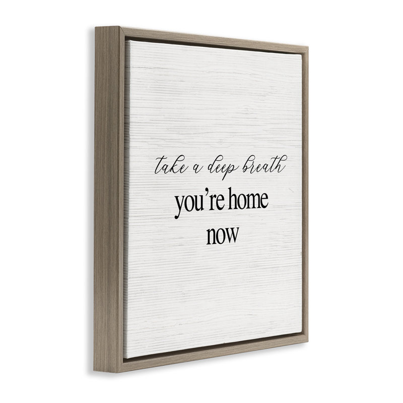 «Home Now», art mural encadré doré encadré par Daphne Polselli, Cadre flottant orme Montalcino, H 18 po x l 18 po