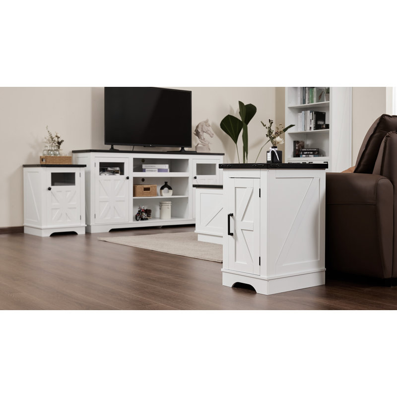 Table de chevet Stonehouse, Blanc