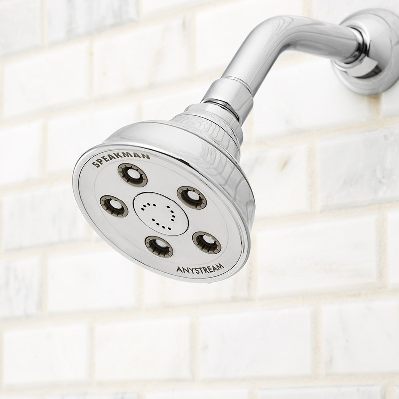 Caspian Adjustable Shower Head, Polished Chrome, 2.0 GPM