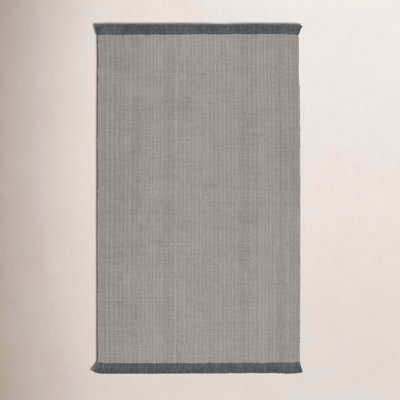 Asla Light Gray Dark Gray Hand-Woven Outdoor Rug