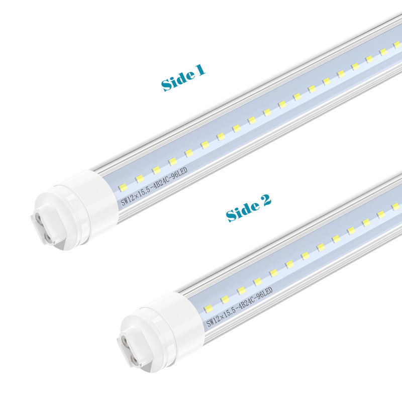 Ampoules DEL à double face T8 6FT HO, éclairage à 360 degrés