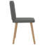  Ensemble de 4 chaises de salle à manger gris foncé