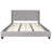 Aluino Tufted Upholstered Platform Bed w/ Accent Nail Trimmed Extended Sides-678480898-678480909