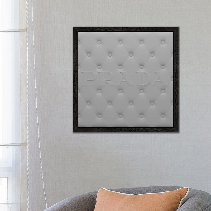 Prada Panel by 5by5collective - Print on Canvas, Black Framed, 45.72 cm H x 45.72 cm W