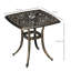 Lewert Outdoor Garden Table Cast Aluminium, 54 x 54 cm Bronze Tone