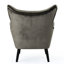 Le fauteuil à oreilles gris en velours offre à la fois style et durabilité, fauteuil confortable pour une sensation luxueuse-1224663298