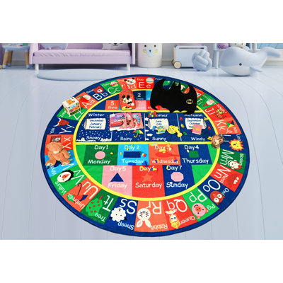 Tapis éducatif rouge / bleu / vert