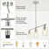 3 - Light Dimmable Kitchen Island Modern Linear Chandelier