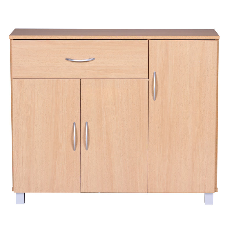 90cm Sideboard, Beech and grey