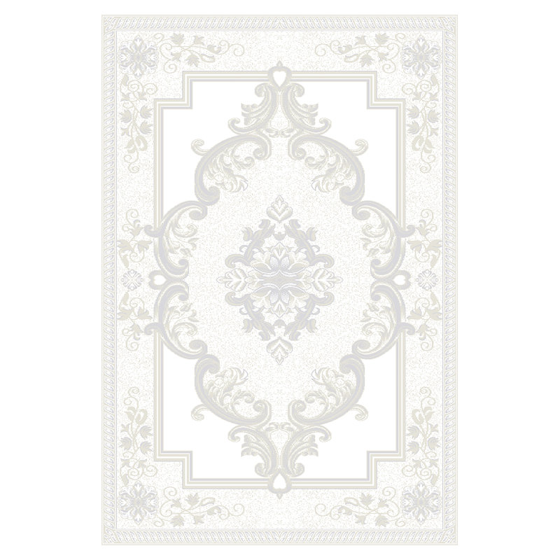 Tapis traditionnel ivoire / gris Ramsel, Rectangle 2 pi 6 po x 4 pi