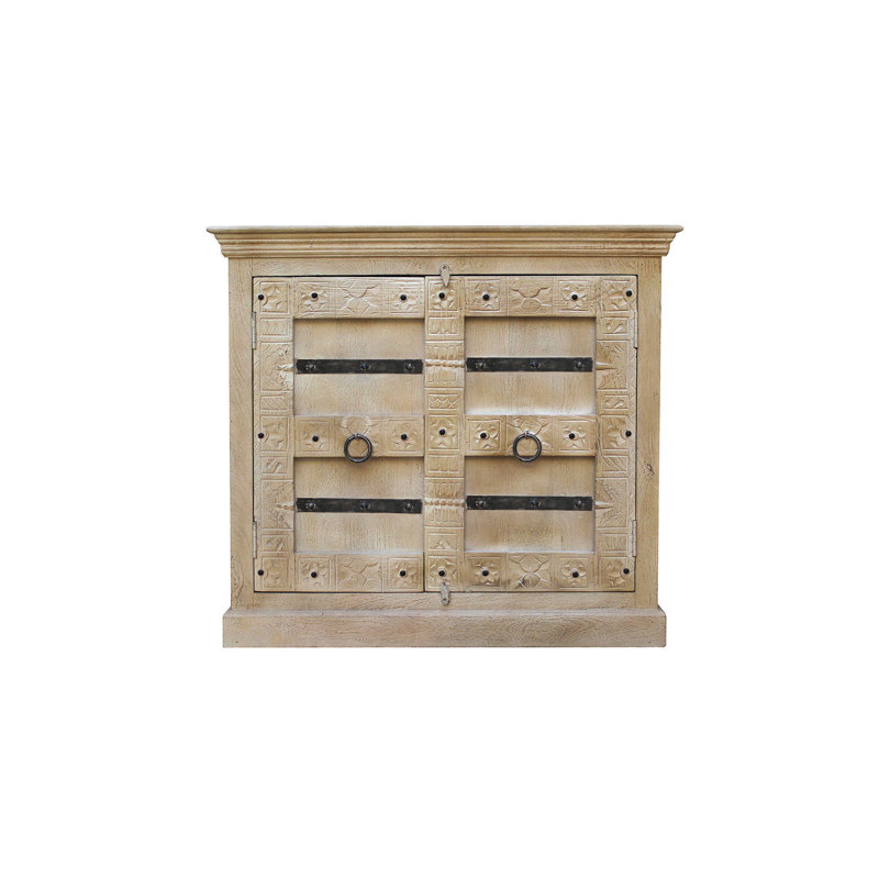 Anika Solid Wood Rectangle Accent Cabinet