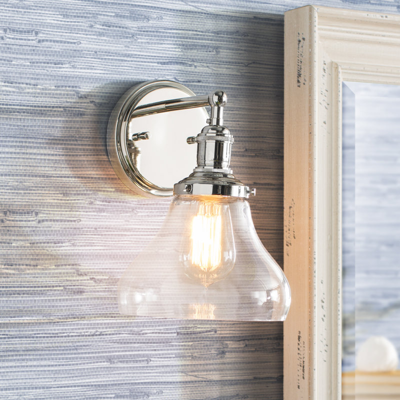 Eliziah Dimmable Bath Sconce, Polished Nickel