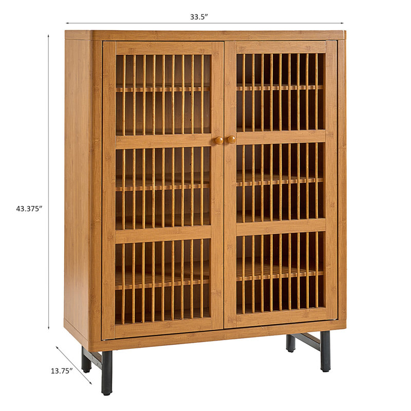 Armoire à chaussures avec portes à volets, armoire à chaussures à 6 niveaux avec tablettes réglables, range-chaussures moderne en bois pour hall d'entrée, couloir, placard, salon, noyer
