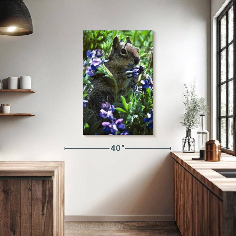 Brampt Lupine Eating Squirrel, 39" H x 26" W