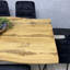 Wooden Dining Table and 6 Velvet Chairs - Stylish Dining Room Furniture-1455945804-1462160728