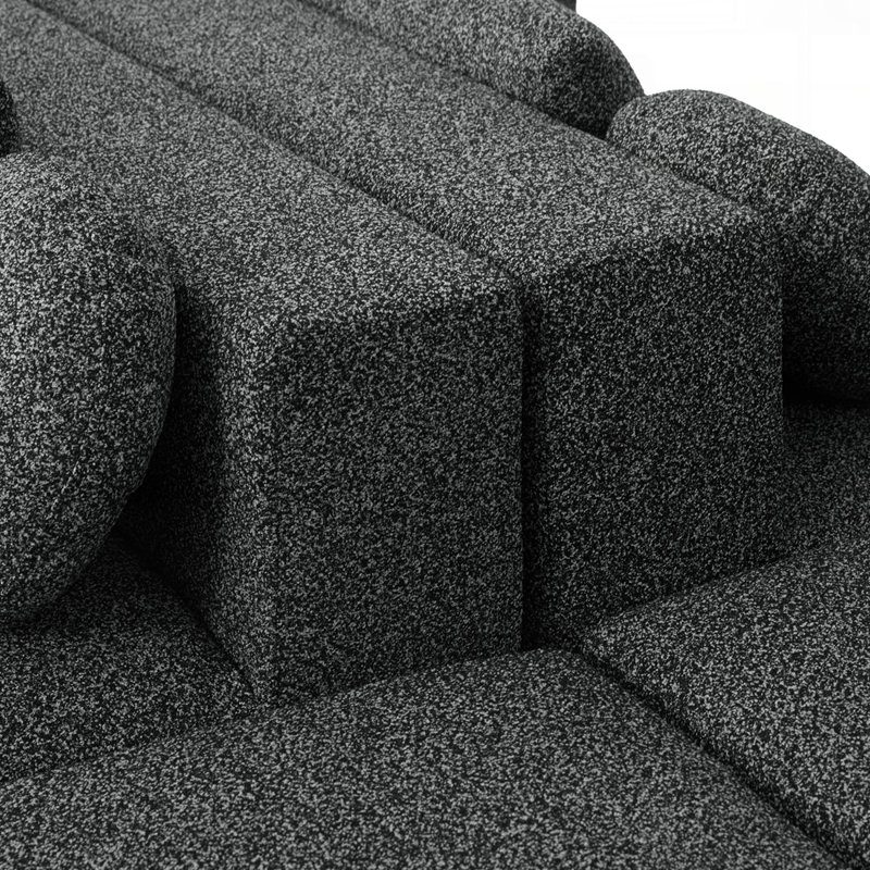 Canapé modulaire Boneless, Noir