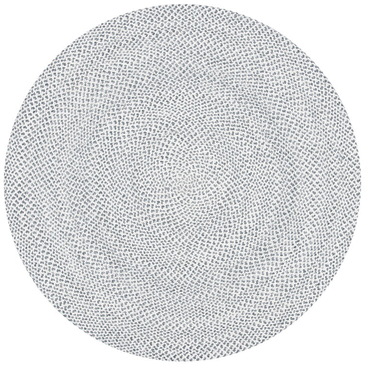 Round Waltrip Abstract Handmade Silver/Grey Area Rug
