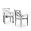 Ensemble de 2 chaises de salle à manger modernes pour patio