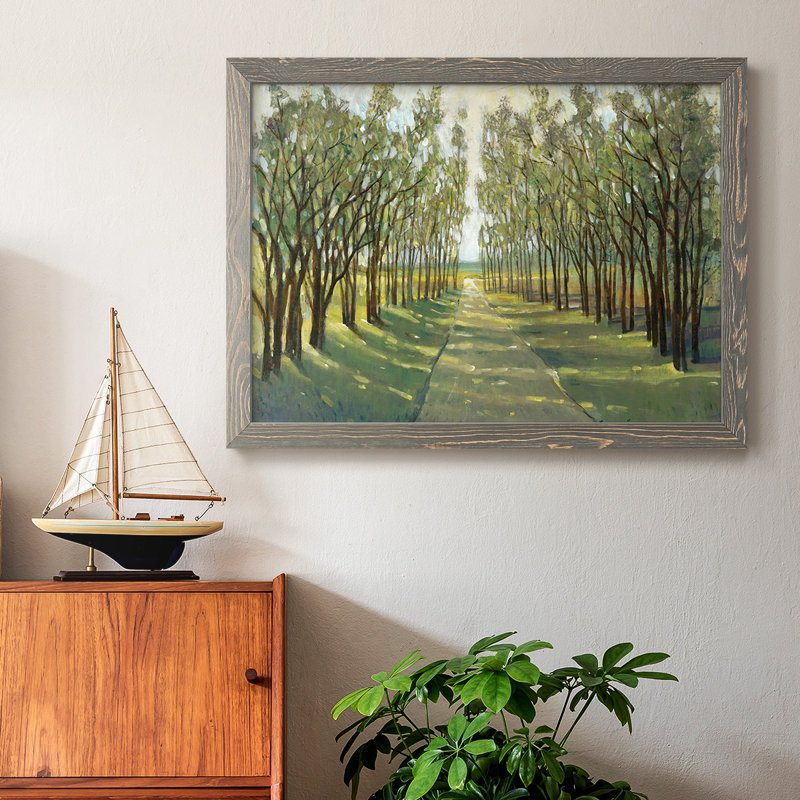 "Forest Path", peinture sur toile encadrée, H 18 po x l 26 po x P 1,5 po, Gris