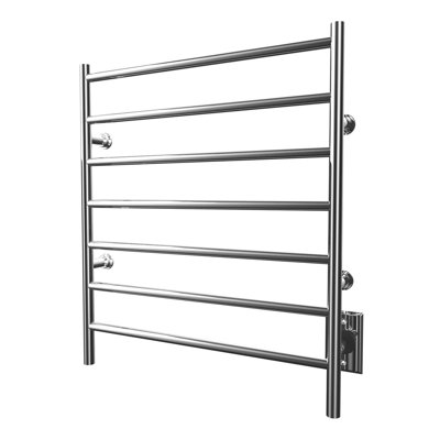 24" x 27" Kontour Linear Steel Wall Mounted Electric Towel Warmer - Chrome, Hardwired 