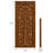 Hand-Carved Solid Teak Oak Tree Wall Panel with Dogwood Blossoms
