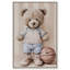"Little Teddy Soccer Player", reproduction murale encadrée par Art Remedy, cadre noir, 24 x 36-299093034-299093045