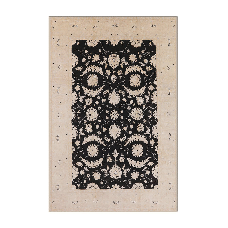 Tapis beige / noir Skjalm, Rectangle 4 pi x 6 pi