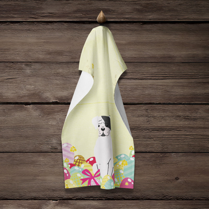 Serviette de thé à boxer cooper œufs pâques