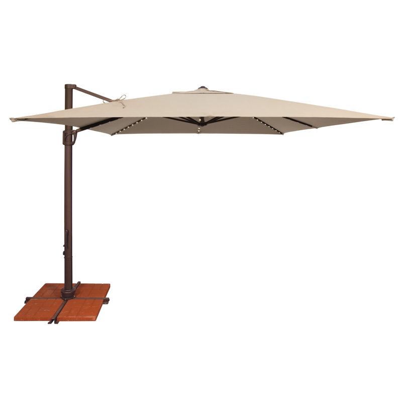 Porte-à-faux carré 10 pi Windell Windell, Toile Sunbrella® beige antique