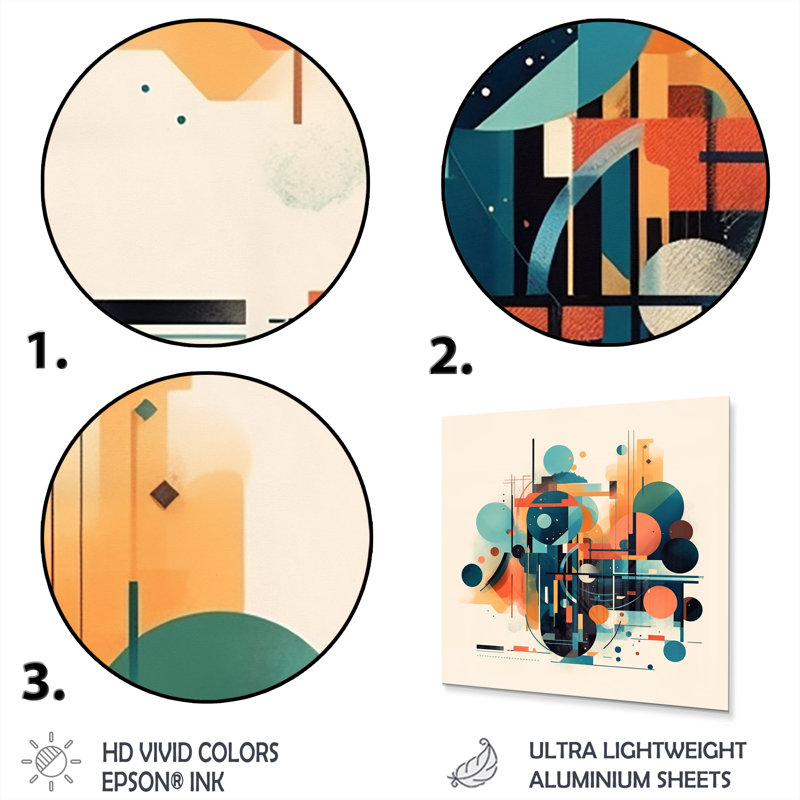 Kamsiyo Modern Abstract Wall Decor on Metal, 16" H x 16" W x 1" D